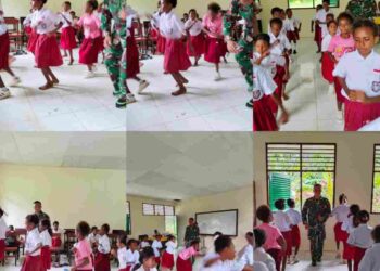 Koptu Arif Latih Tarian Yospan Anak SD Inpres 62 Asai, Kegiatan TMMD ke-128 Kodim 1801/Manokwari