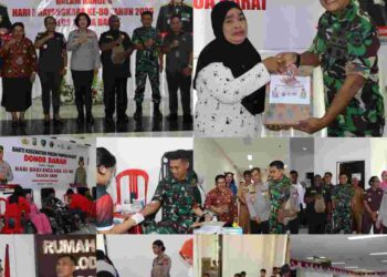 HUT Bhayangkara Ke-80: Kodam XVIII/Kasuari Perkokoh Sinergi TNI-Polri Bakti Kesehatan untuk Rakyat