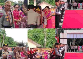 Prosesi Adat dan Pedang Pora Warnai Penyambutan Kapolda PBD Brigjen Pol. Yulius Audie Sonny Latuheru