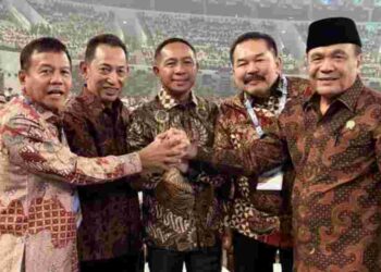 Sinergitas Penguatan Ekonomi Nasional: Lima Pimpinan Lembaga Negara Hadiri Puncak Harkopnas 2026
