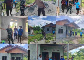Kepala tukang Satgas TMMD ke-128 Kodim 1801/Manokwari: Pondasi Bak Penampungan Air Bersih Harus Presisi