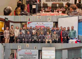 Bentuk Sinergitas, Kodaeral XIV Sorong Hadiri Workshop Mekanisme Pengamanan Laut Papua dan Maluku