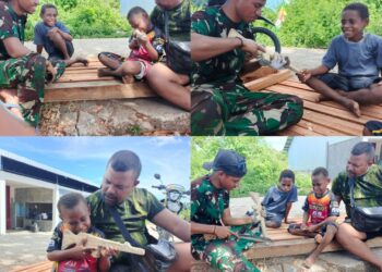 Nelius Senang Dibuatkan Senjata Kayu, Bocah Kampung Tanah Rubuh Cita-cita Jadi Tentara