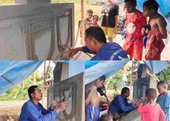 Satgas TMMD Ke-128 Kodim 1801/Manokwari Mulai Pembuatan Tugu Prasasti