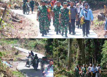 Jalan Cor TMMD Ke-128 Kodim 1801/Manokwari Rampung 100 Persen Sudah Digunakan Warga