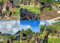 Bersama Warga, Satgas TMMD Ke-128 Kodim 1801/Manokwari Muat Batu Pondasi Pagar Gereja GPKAI Jemaat Erroi
