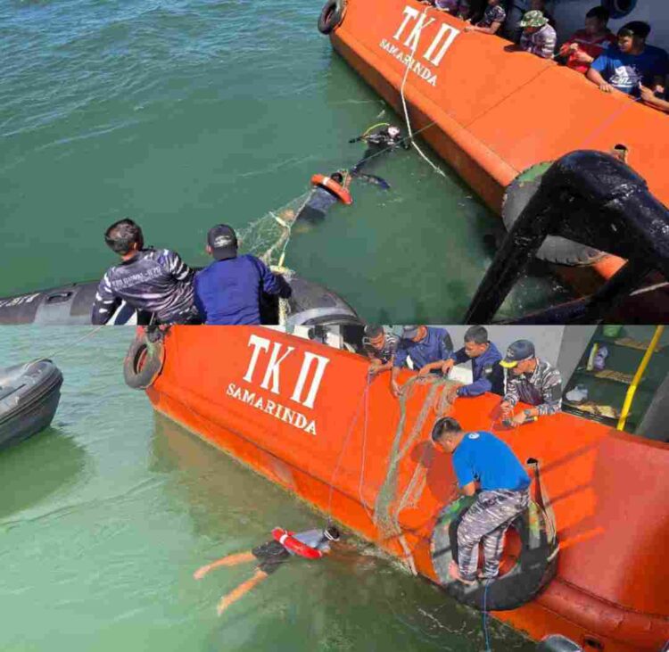 Tersangkut Jaring Nelayan, Kapal SPOB TK II Diselamatkan Kapal Perang TNI AL