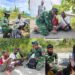 Cek Kesehatan Warga di Lokasi TMMD Ke-128, Serda Bagus Keliling Kampung