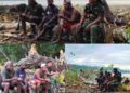 Satgas TMMD Ke-128 Kodim 1801/Manokwari, Jalin Komunikasi Sosial Dengan Warga di Kampung Tanah Rubuh