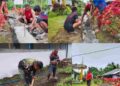 Satgas TMMD Ke-128 Kodim 1801/Manokwari Bangun Pondasi Pagar Gereja Jemaat Erroi