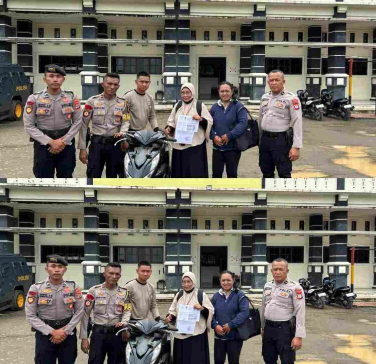 Pelayanan Nyata: Ditsamapta Polda PBD, Respon Cepat Berhasil Temukan Motor Hilang Pemilik