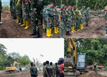 Pengecoran Jalan Rampung Oleh TMMD Ke-128 Kodim Manokwari, Warga Mencoba dan Senang
