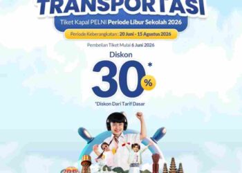Gembira Libur Sekolah: Pelni Sorong Kembali Beri Diskon 30% Tiket Kapal 20 Juni-15 Agustus 2026