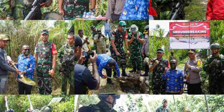 Danyonif 2 Marinir Hadiri Groundbreaking Jembatan Perintis Garuda, Satgas Pamtas Mobile RI-PNG Gobang 8 Siap Amankan Kegiatan Strategis