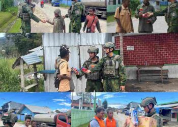 Mengukir Senyum di Tanah Papua, Satgas Marinir Gobang 8 Berbagi Cokelat untuk Anak-Anak Waghete