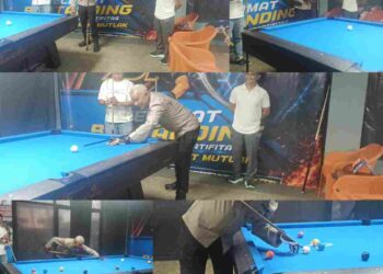 128 Biliarders Adu Presisi di Bigball Sorong, Waka Polda PBD Buka Turnamen Biliard Bhayangkara Cup Ke-1