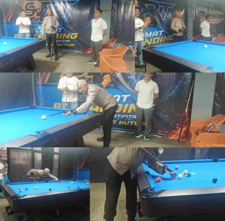 128 Biliarders Adu Presisi di Bigball Sorong, Waka Polda PBD Buka Turnamen Biliard Bhayangkara Cup Ke-1