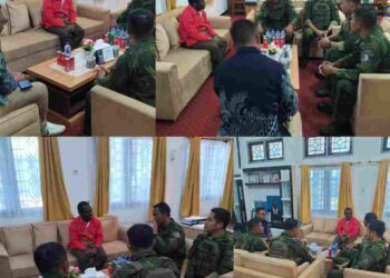 Hadir Bak Saudara, Dansatgasmar Pamtas Mobile RI–PNG Koops TNI Habema 2026 Jalin Silaturahmi Dengan Bupati Deiyai