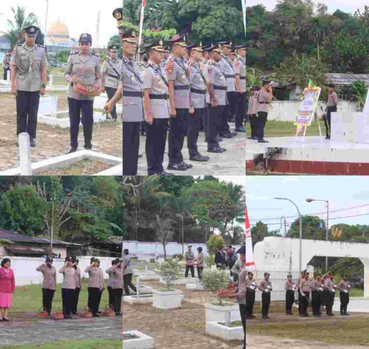 Kapolda PBD Pimpin Upacara Ziarah di TMP Kota Sorong Rangka Hari Bhayangkara Ke-80