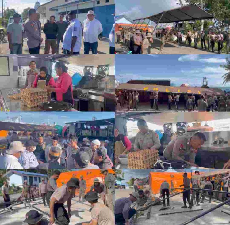 Sat Brimob Polda PBD Gerak Cepat Bantu Korban Bencana Kebakaran di Kota Sorong