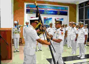 Wujudkan Regenerasi Kepemimpinan, Komandan Kodaeral XIV Sorong Pimpin Sertijab dan Penyerahan Jabatan