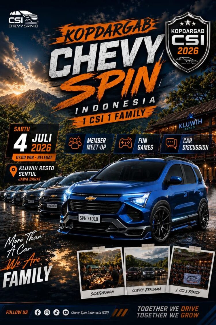 KOPDARGAB CHEVY SPIN INDONESIA 2026 Sukses Digelar di Sentul, Perkuat Solidaritas Komunitas dalam Semangat “1 CSI 1 Family”