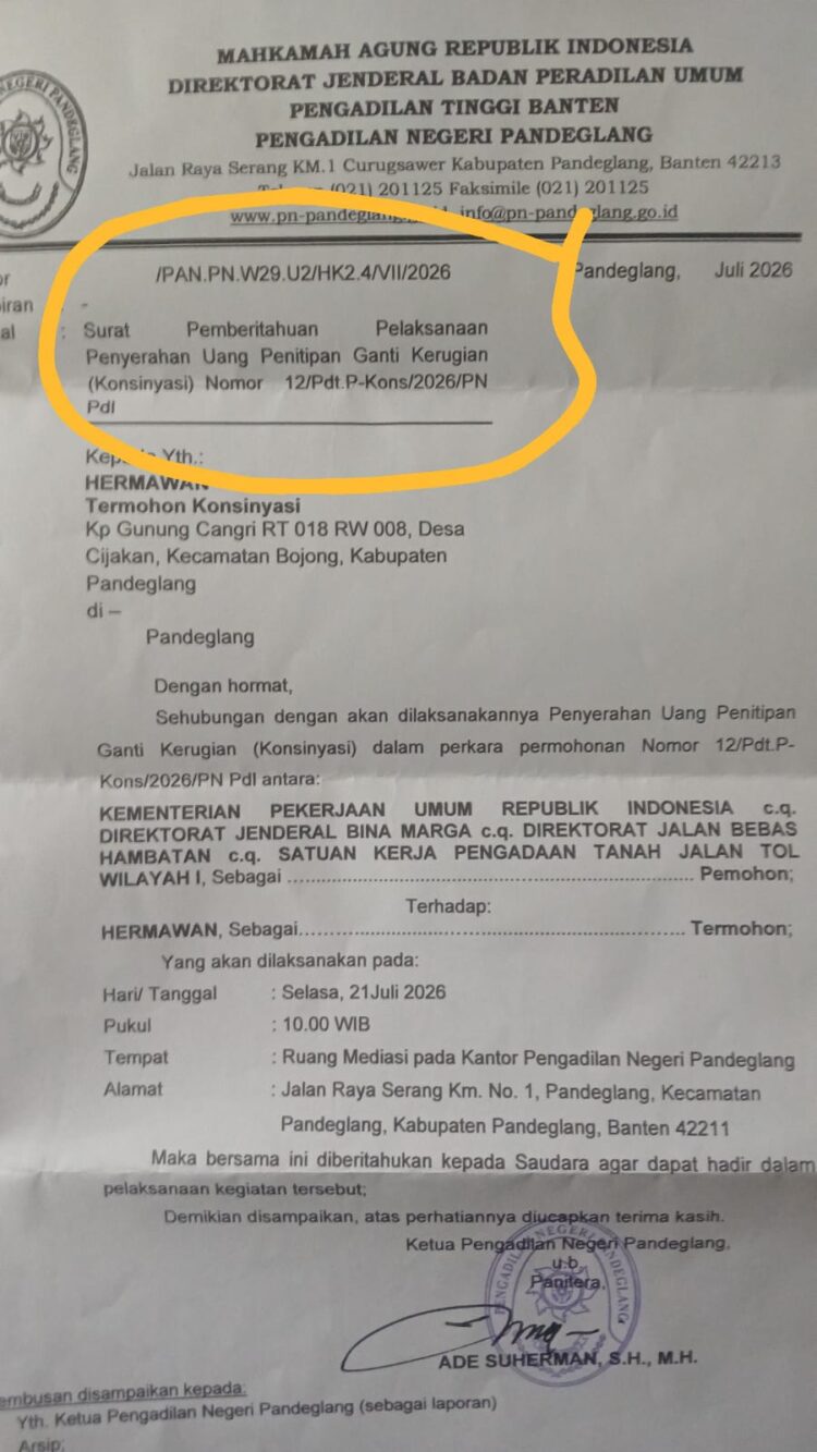 Pembangunan Tol serang – Panimbang Diduga Masuk Mafia Tanah Seperti Pola Tol Cisundau . 