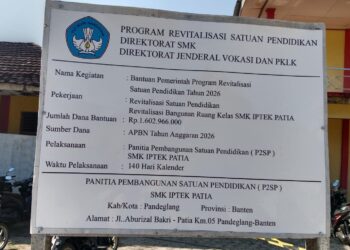 Revitalisasi SMK IPTEK Patia Rp1,6 Miliar Disorot, GOW-BANTEN Pertanyakan Intensitas Pengawasan Konsultan