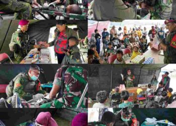 Hadir untuk Rakyat, Satgas Yonif 2 Marinir dan Kodim 1703/Deiyai Gelar Khitanan Massal di Waghete