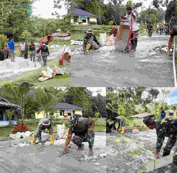TMMD Ke-129 hari ke 2 (dua) TA 2026 Pembuatan Jalan Cor di Kampung Sesor Sorong Selatan
