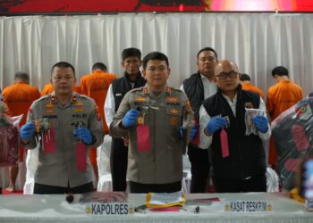 Polres Sumedang Bongkar 6 Kasus Curanmor, 7 Tersangka Diamankan dan Senjata Api Disita
