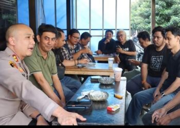 JJOS Ngobrol Santai dan Ngopi Bareng, Kapolres Pelabuhan Tanjung Priok Pererat Silaturahmi dengan Jurnalis