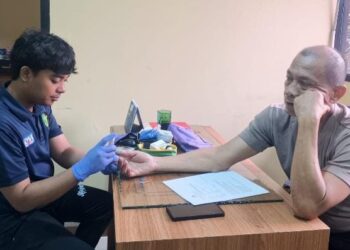 Jaga Kebugaran Personel, Sidokkes Polres Tanjung Priok Gelar Skrining Risiko Penyakit Jantung Koroner