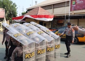 Tingkatkan Kesiapsiagaan, Polres Pelabuhan Tanjung Priok Gelar Latihan Kemampuan Dalmas