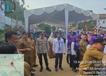 Polsek Cilograng Kawal Kunjungan Monitoring Ibu Gubernur Banten dan TP PKK di Desa Cireundeu