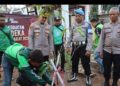 Semarak HUT ke-81 RI, Polres Pelabuhan Tanjung Priok Tanam 20 Pohon Bersama Masyarakat