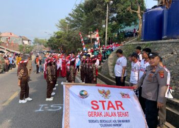 Semarak HUT RI ke-81, Gerak Jalan dan Baris-Berbaris di Cilograng Diikuti Pelajar hingga Peserta Umum