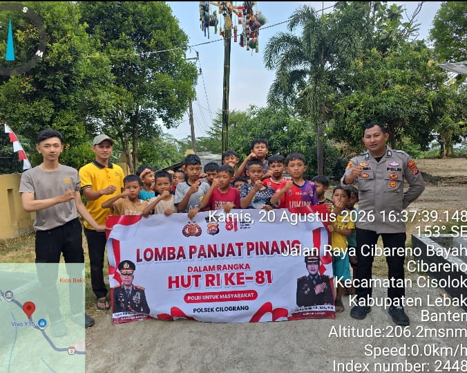 Semarak HUT RI ke-81, Polsek Cilograng Gelar Lomba Panjat Pinang Bersama Warga, Wujudkan Kedekatan Polri dengan Masyarakat