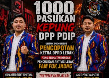 Dampak Dugaan Penculikan Aktivis di Lebak, Ribuan Massa LSM Laskar NKRI Banten Ancam Geruduk Kantor DPP PDI Perjuangan