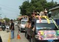 Sambut Maulid Nabi 1448 H, Warga Desa Pagelaran Meriahkan Pawai Ta’aruf, Sholawat Bergema di Jalan Raya