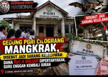 Gedung PGRI Cilograng Mangkrak, Disebut Jadi Sarang Kelelawar: Dana Rp1,4 Miliar Dipertanyakan