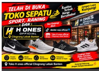 Toko online H Ones Official Resmi Dibuka di Cilograng, Hadirkan Pilihan Sepatu Sport hingga Casual