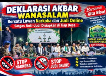 Deklarasi Akbar Wanasalam: Bersatu Lawan Narkoba dan Judi Online, Satgas Anti-Judi Disiapkan di Tiap Desa