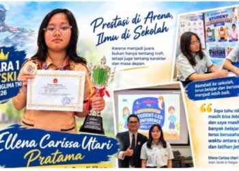 Juara 1 Jetski Piala Panglima TNI 2026, Ellena Tetap Fokus Sekolah dan Terus Kejar Nilai Tinggi