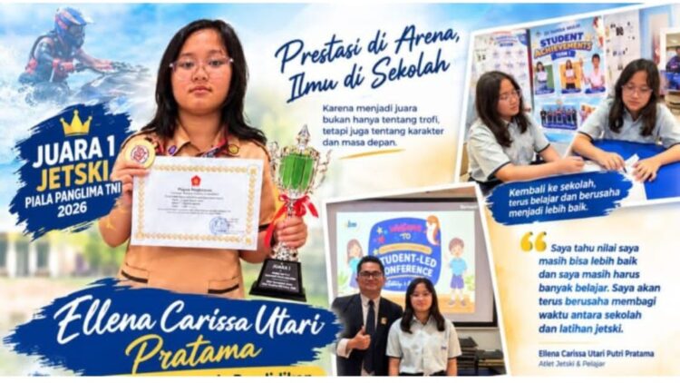 Juara 1 Jetski Piala Panglima TNI 2026, Ellena Tetap Fokus Sekolah dan Terus Kejar Nilai Tinggi