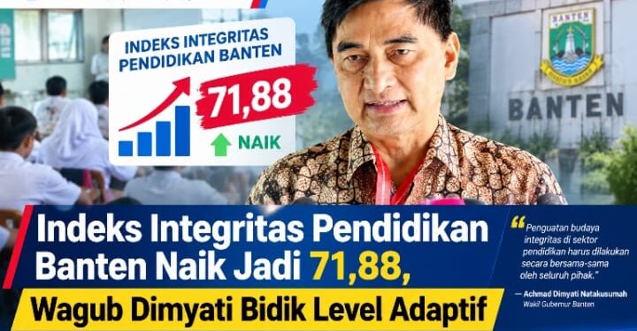 Indeks Integritas Pendidikan Banten Naik Jadi 71,88, Wagub Dimyati Bidik Level Adaptif