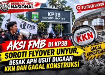 Aksi FMB di KP3B Soroti Flyover Unyur, Desak APH Usut Dugaan KKN dan Gagal Konstruksi